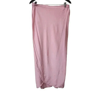 Flax pale pink wrap skirt size small